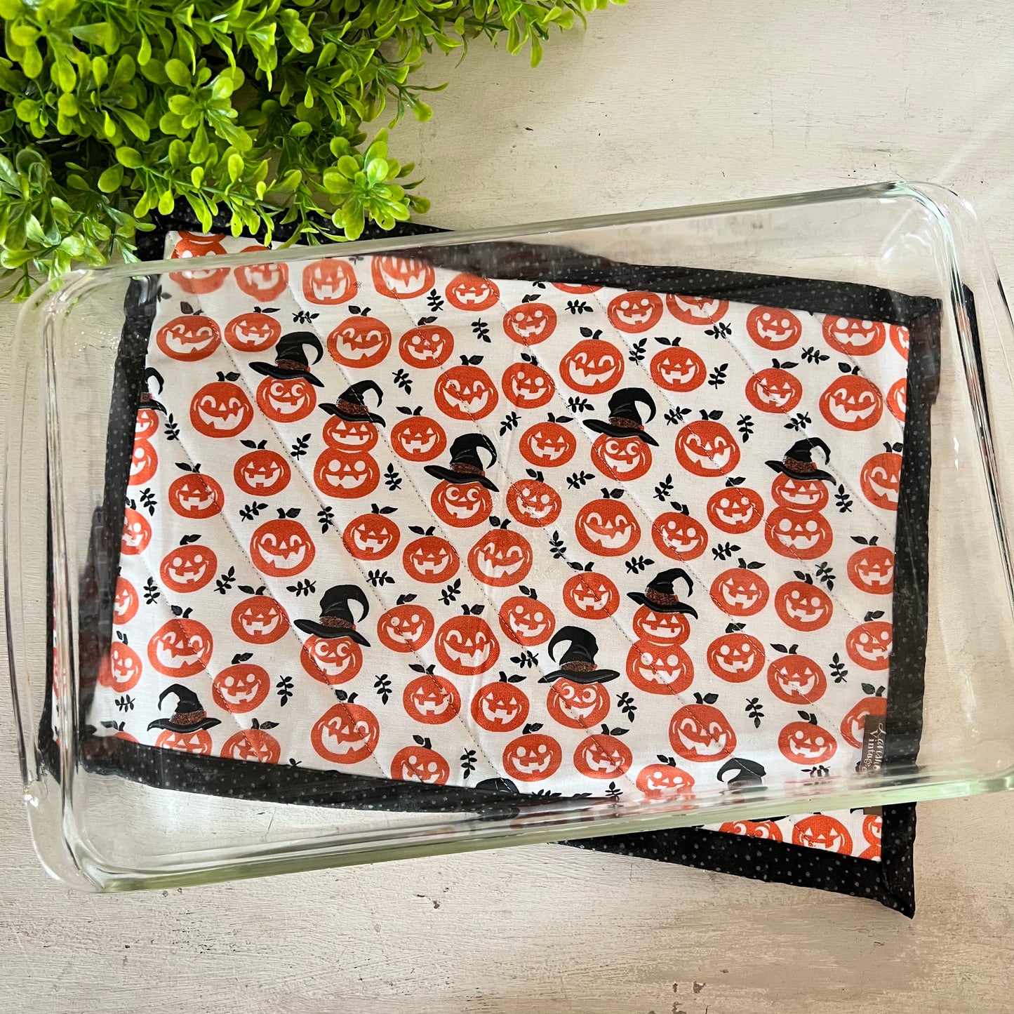Pumpkins with Hats Hot Pad