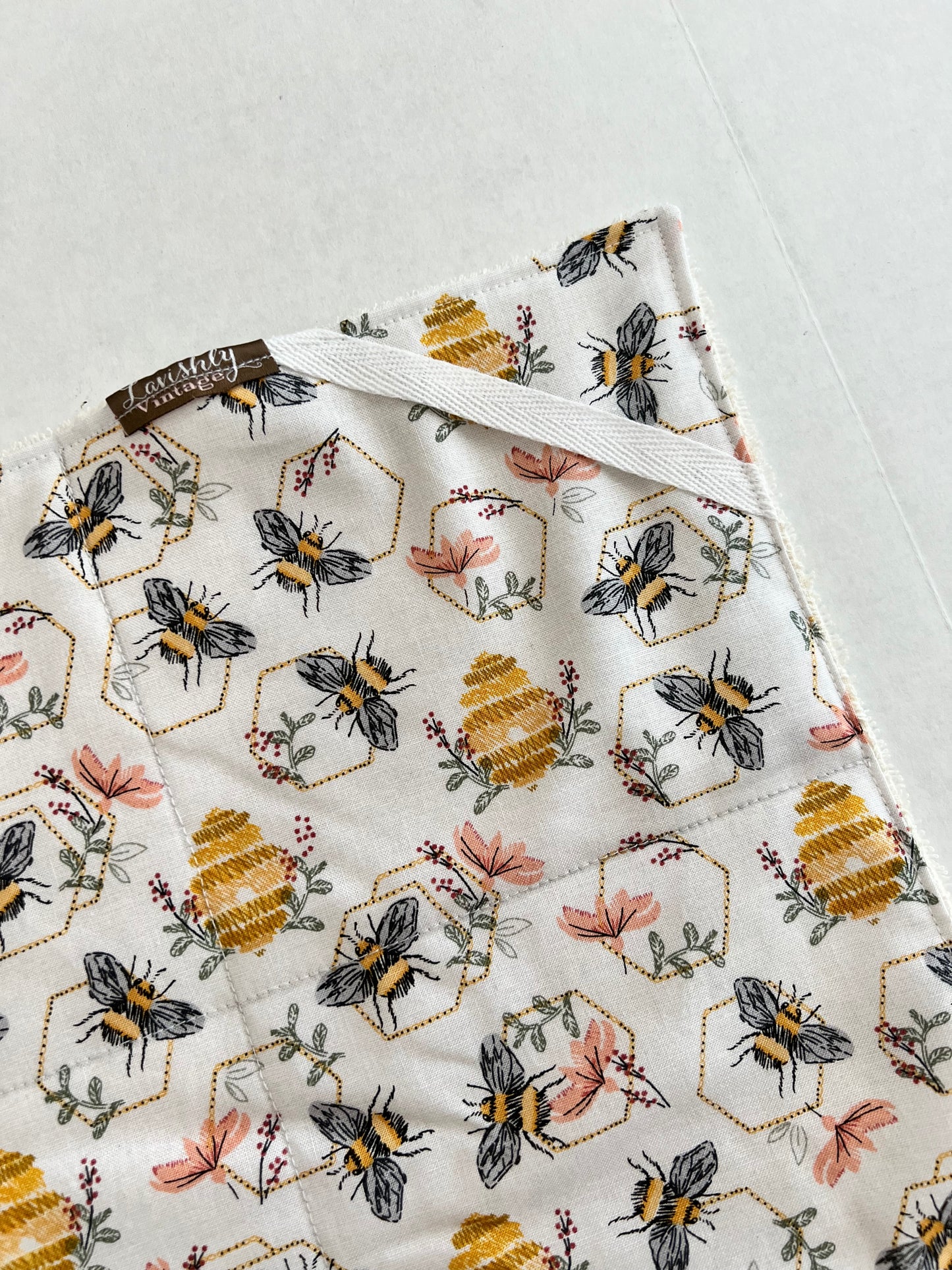 Embroidered Bee Drying Mat