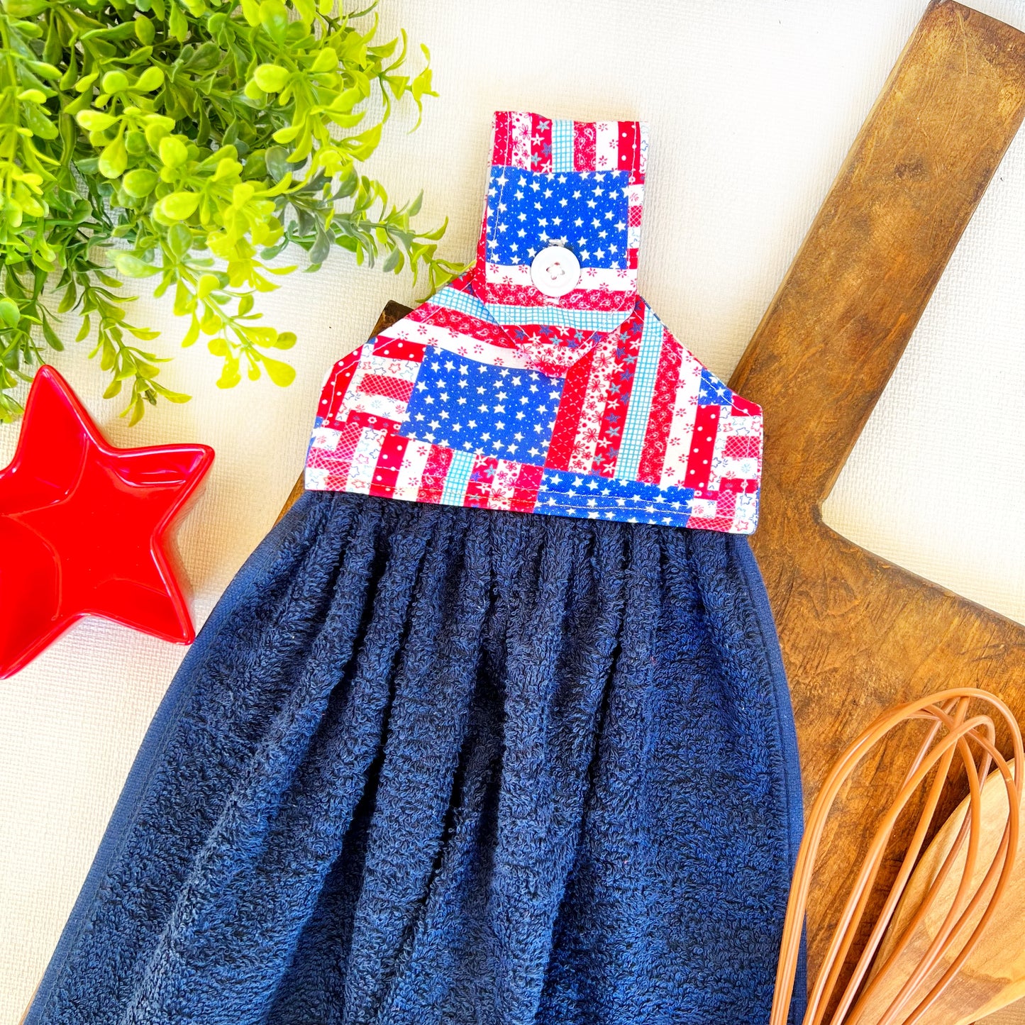Patriotic Patchwork Flag Towel