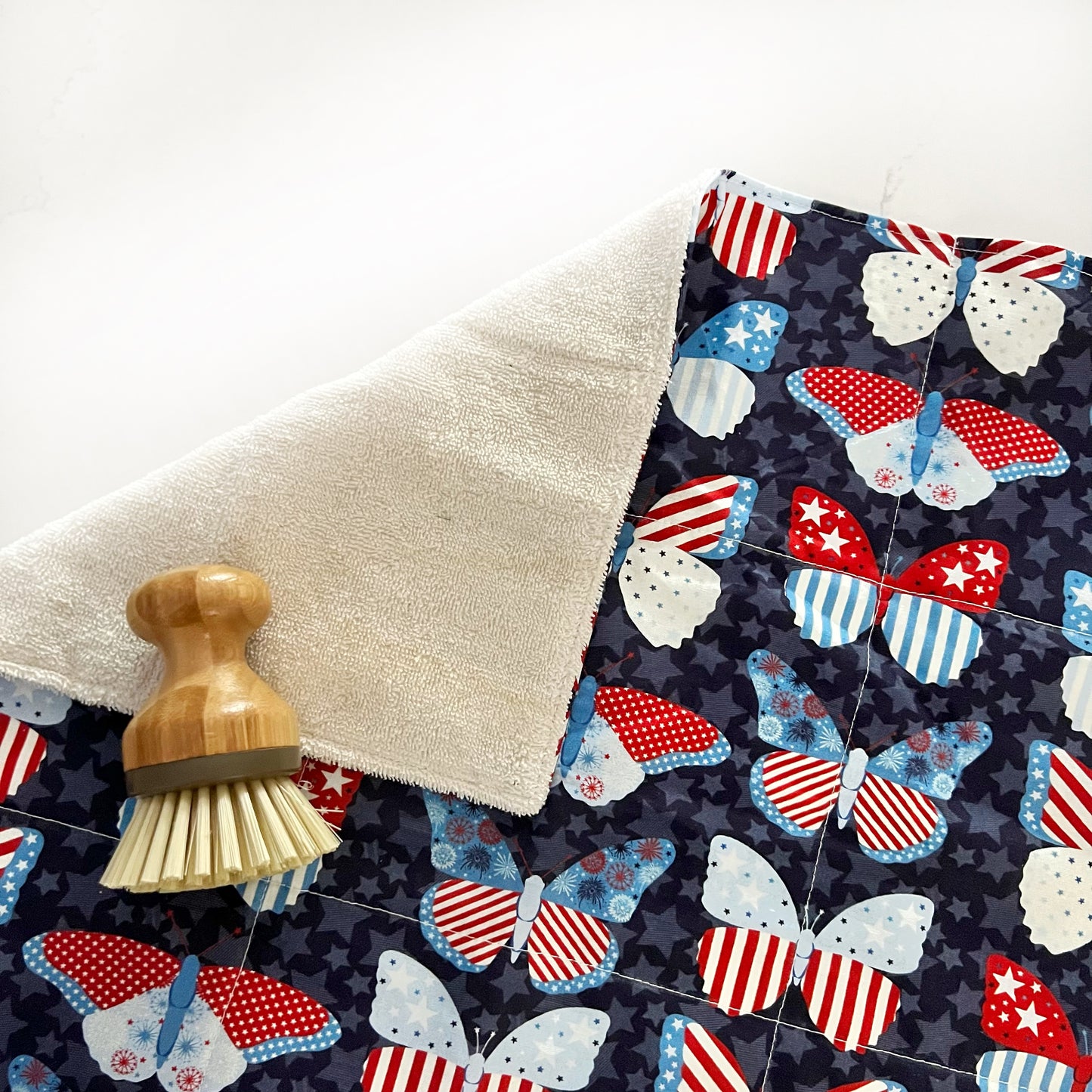 Patriotic Butterflies Drying Mat