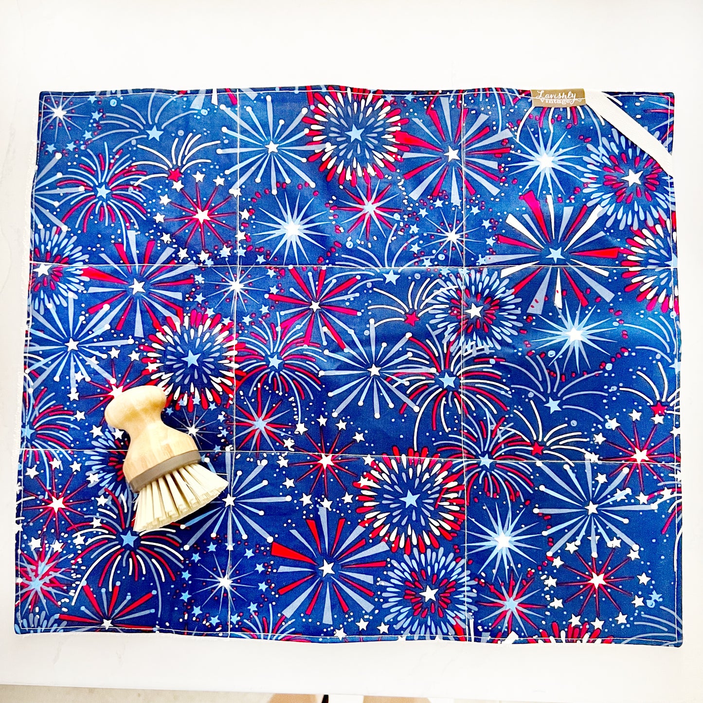 Patriotic Fireworks Drying Mat
