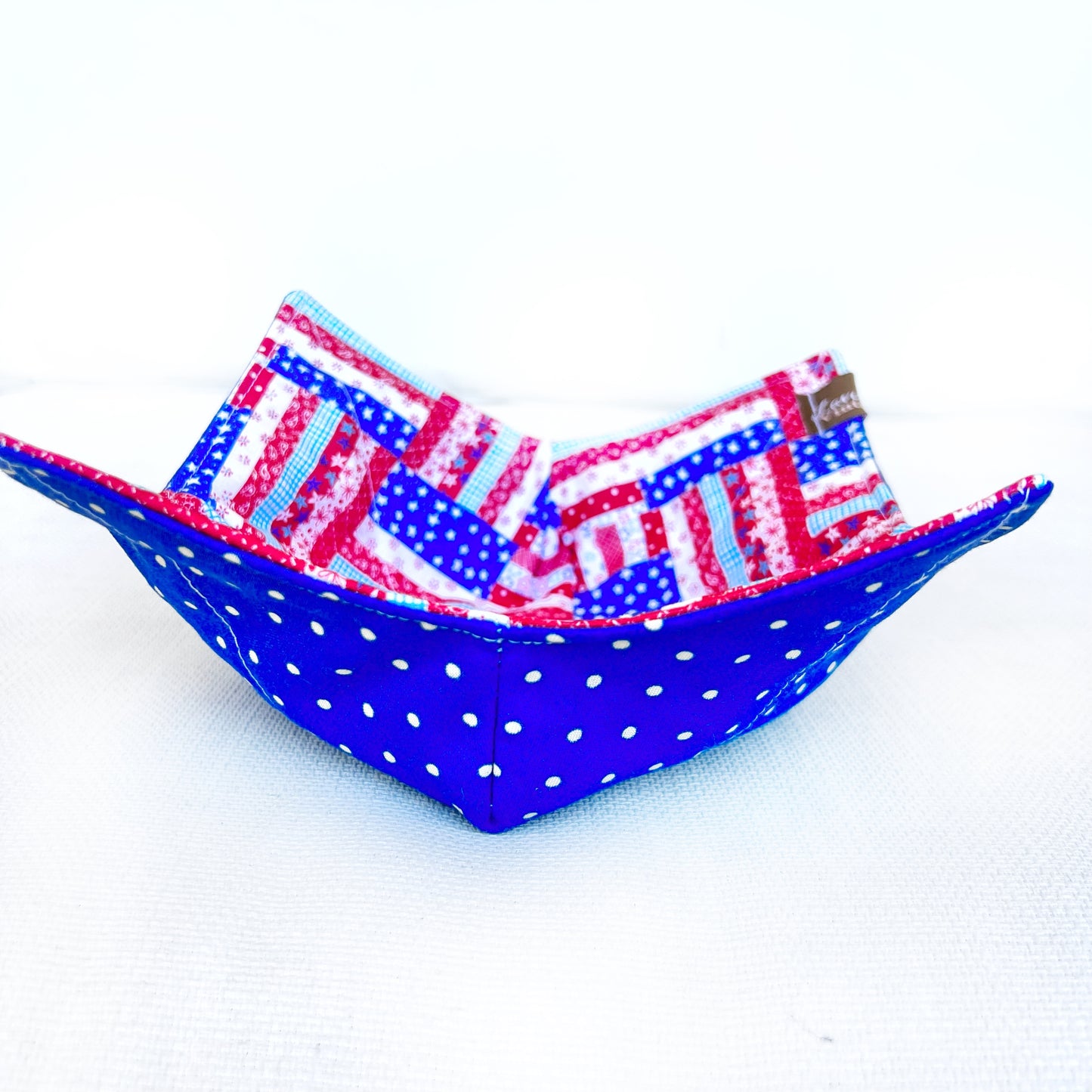 Patriotic Patchwork Flag Bowl Cozy