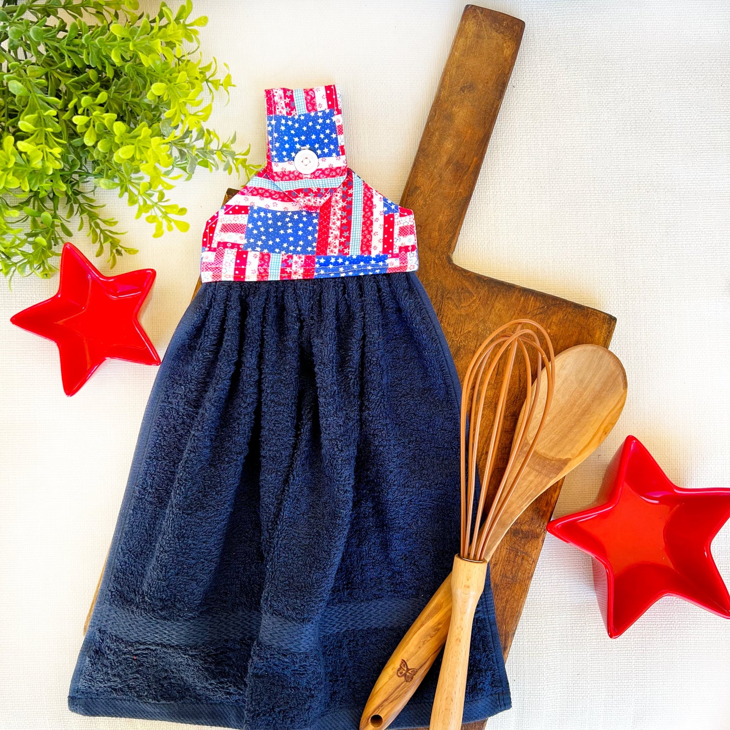 Patriotic Patchwork Flag Towel