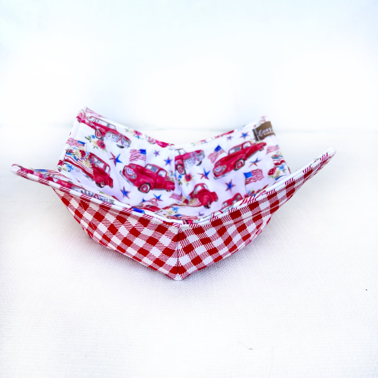 Patriotic Red Truck Bowl Cozy