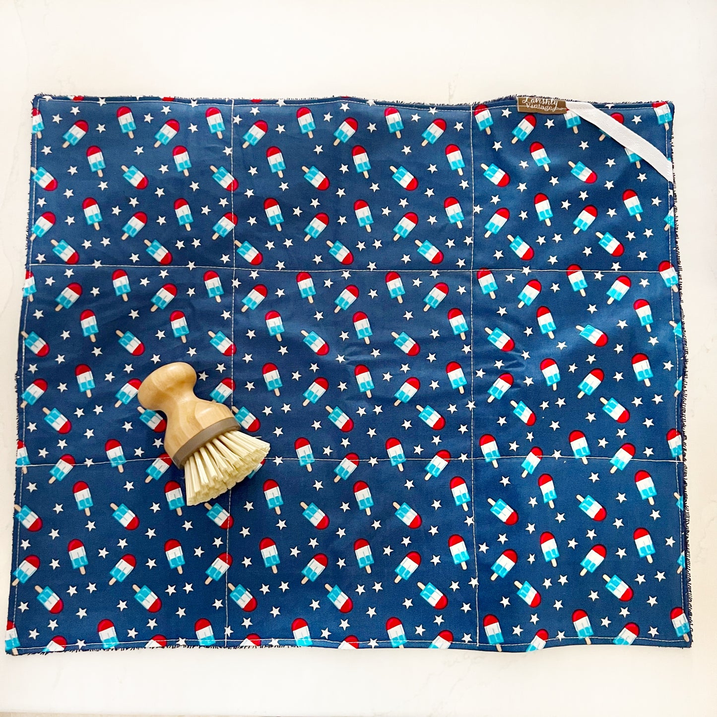 Patriotic Popsicle Drying Mat