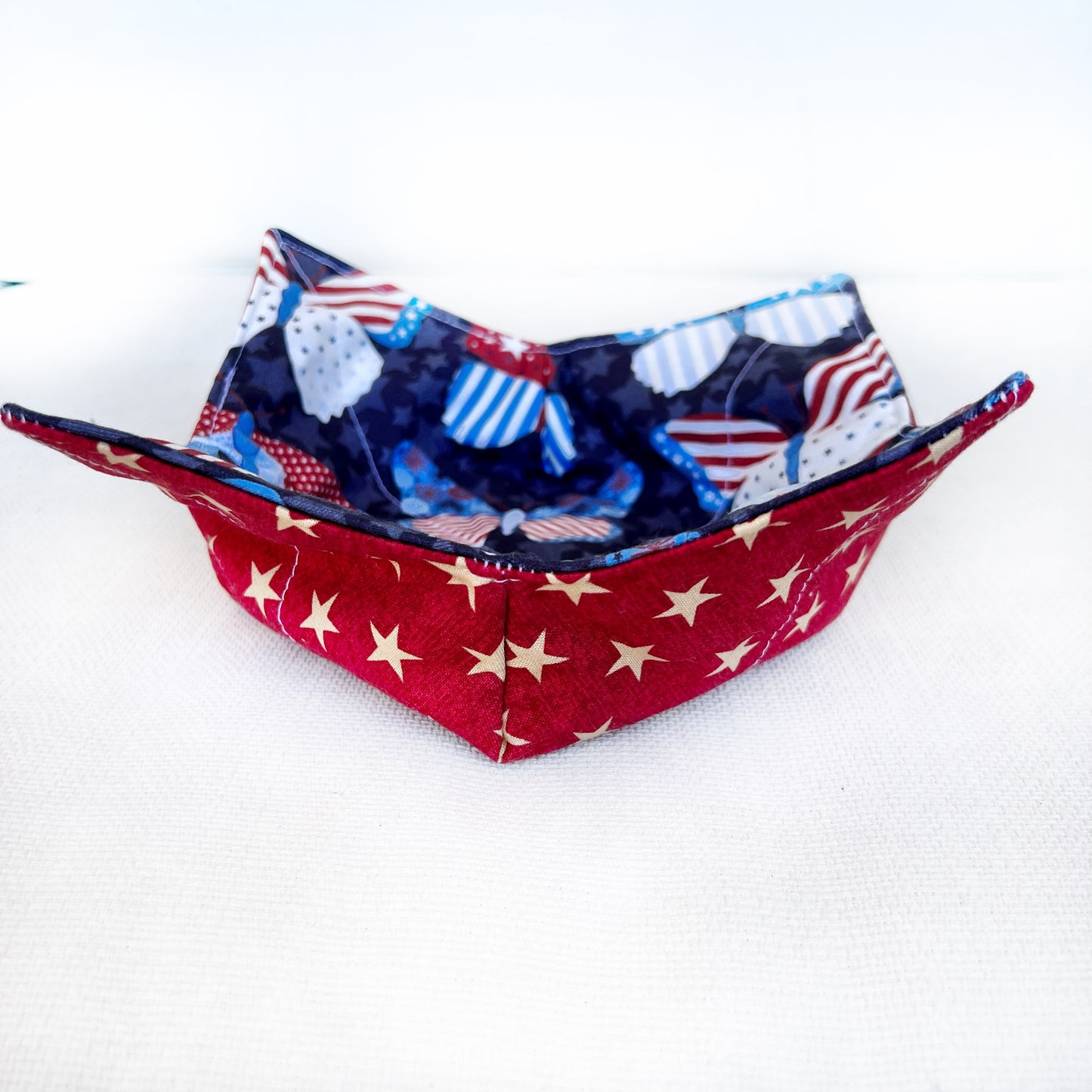 Patriotic Butterflies Bowl Cozy