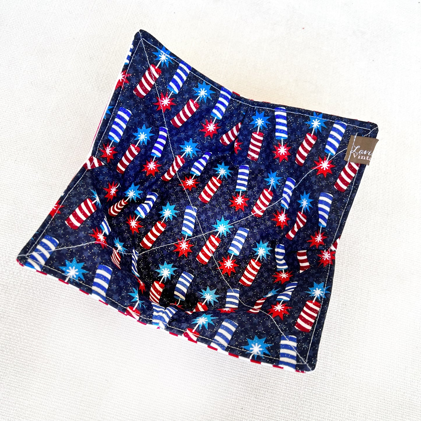 Patriotic Firecracker Bowl Cozy