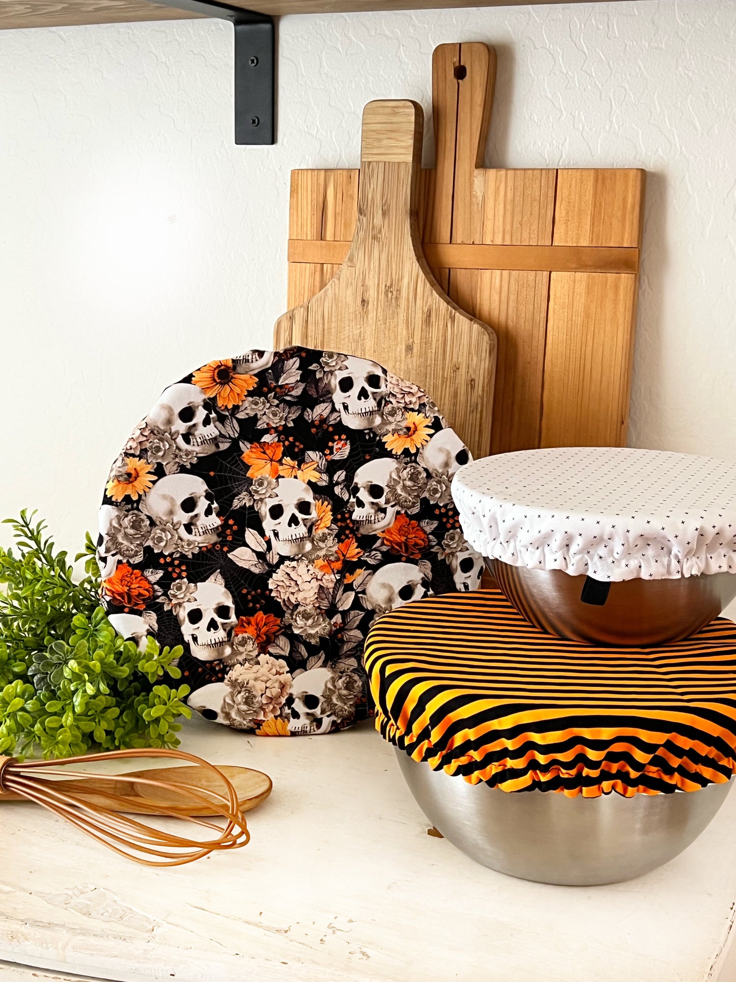 Skulls and Flowers Bowl Covers