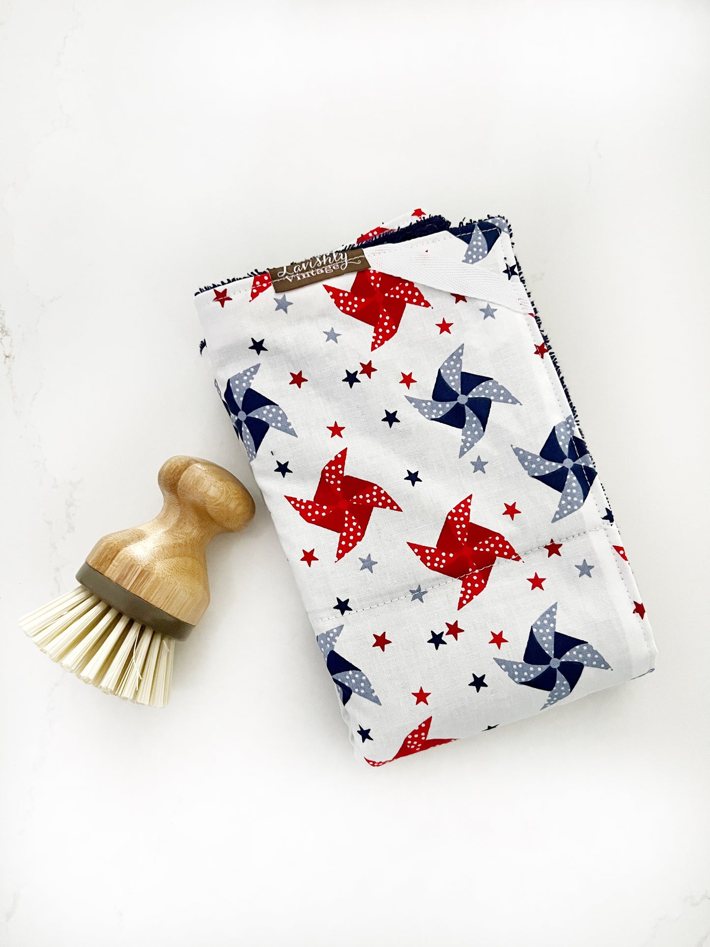 Patriotic Pinwheel Drying Mat