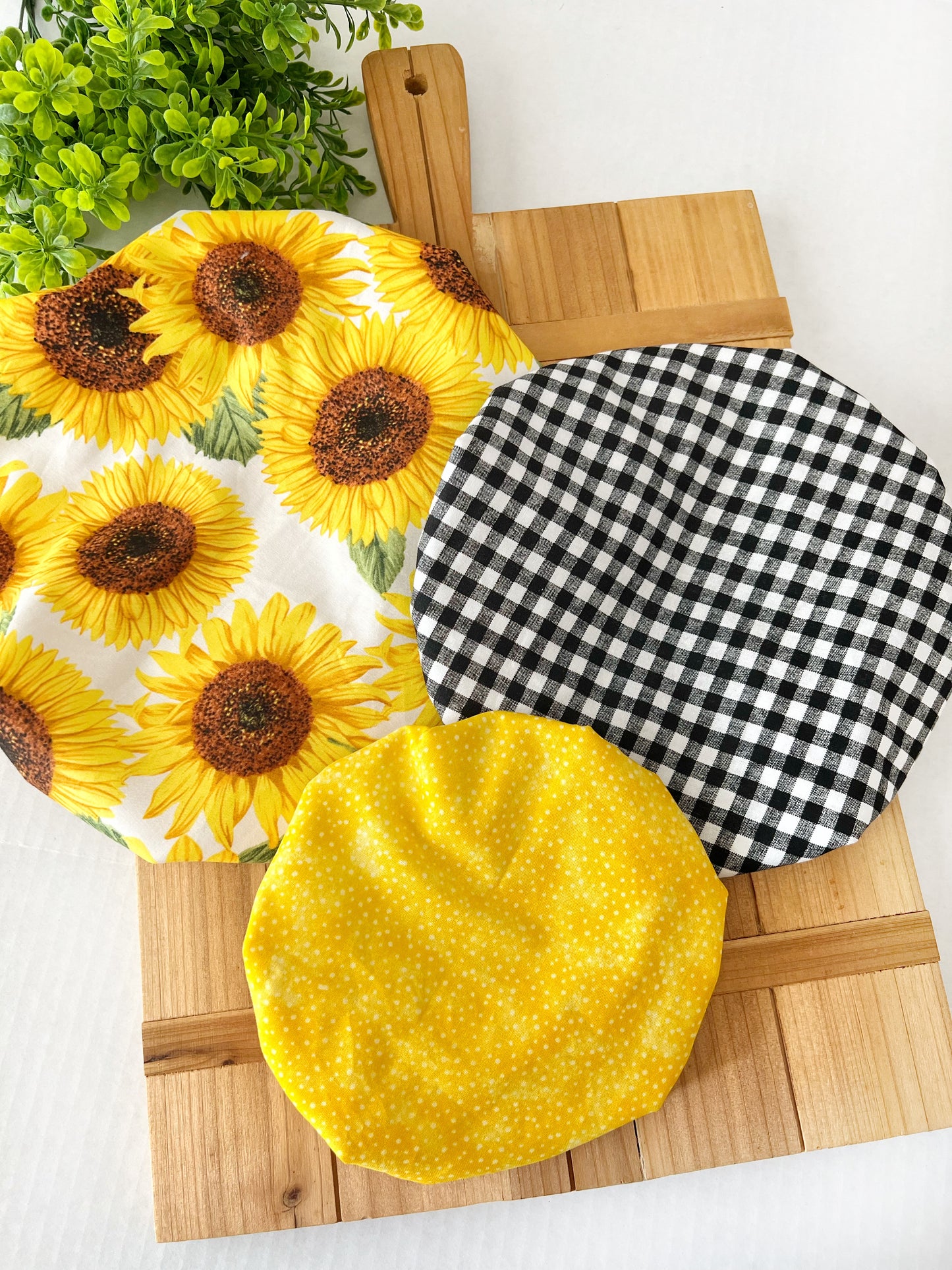 Large Sunflower Bowl Cover Set