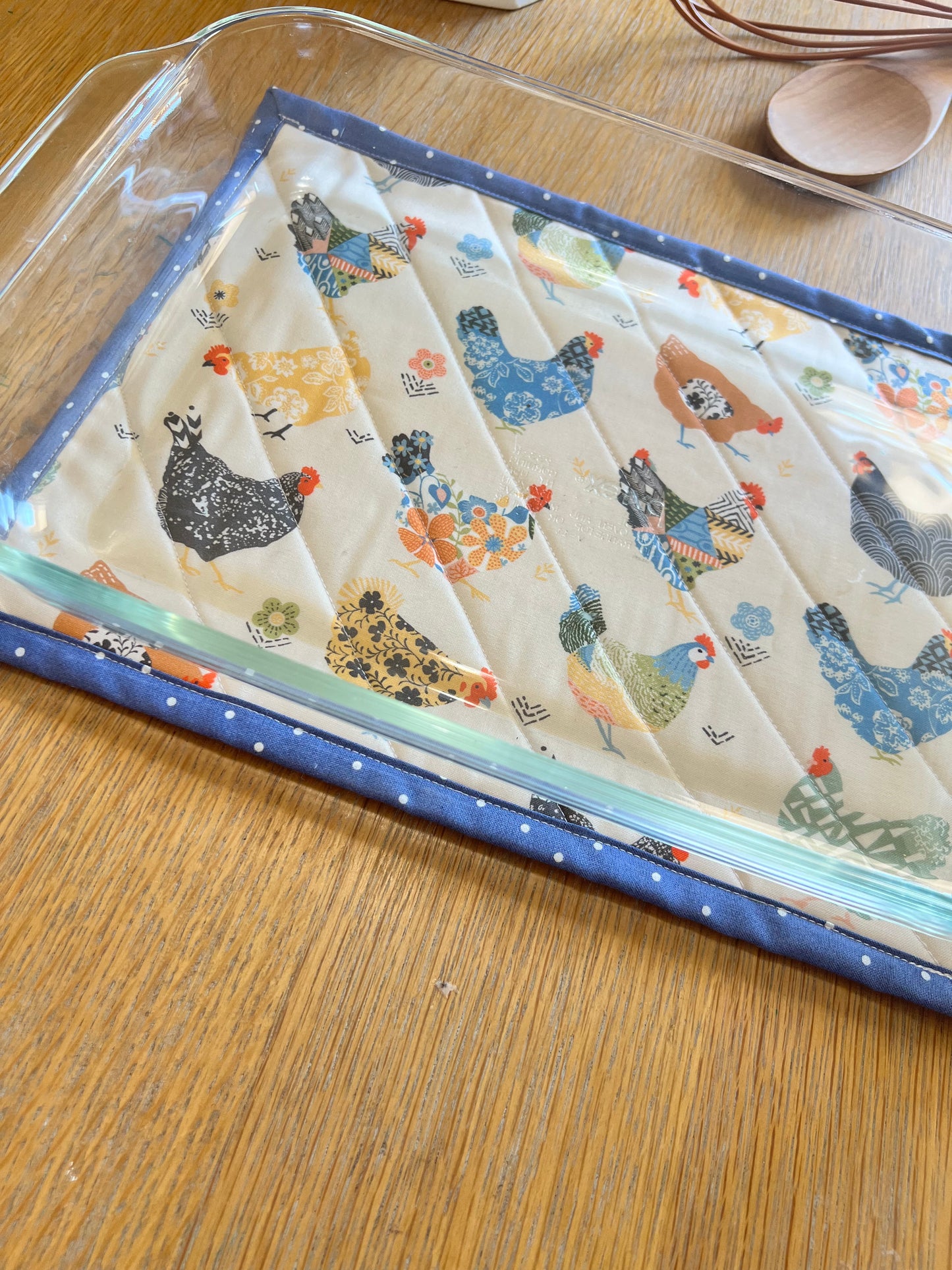 Floral Chicken Hot Pad