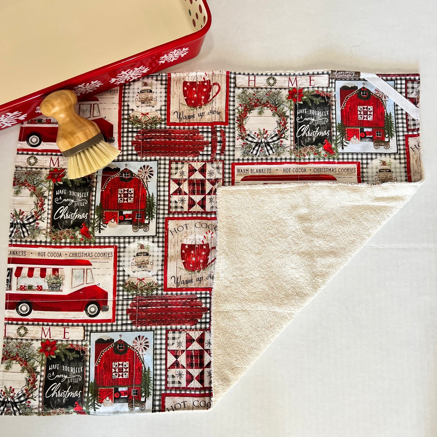 Patchwork Christmas Drying Mat