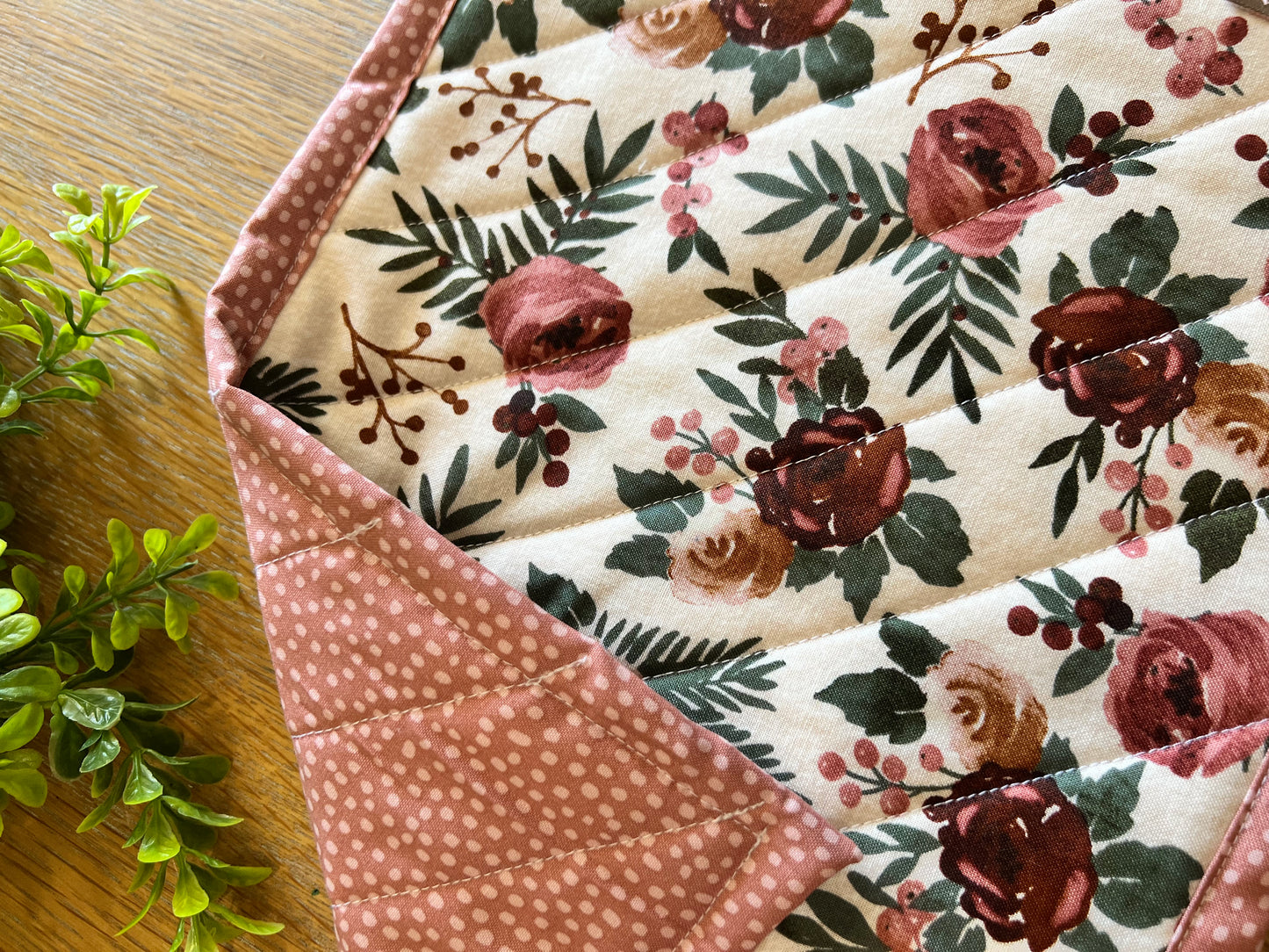 Mauve Florals Hot Pad