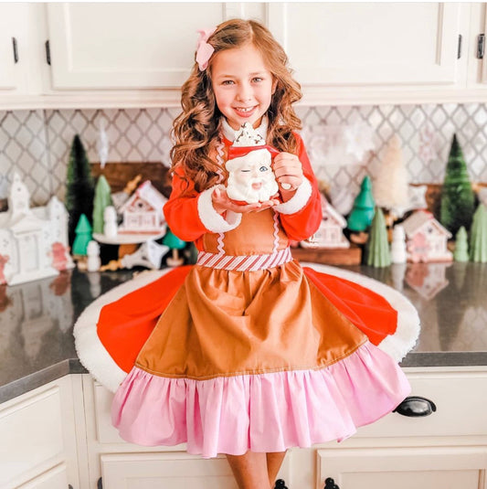 Kids gingerbread apron