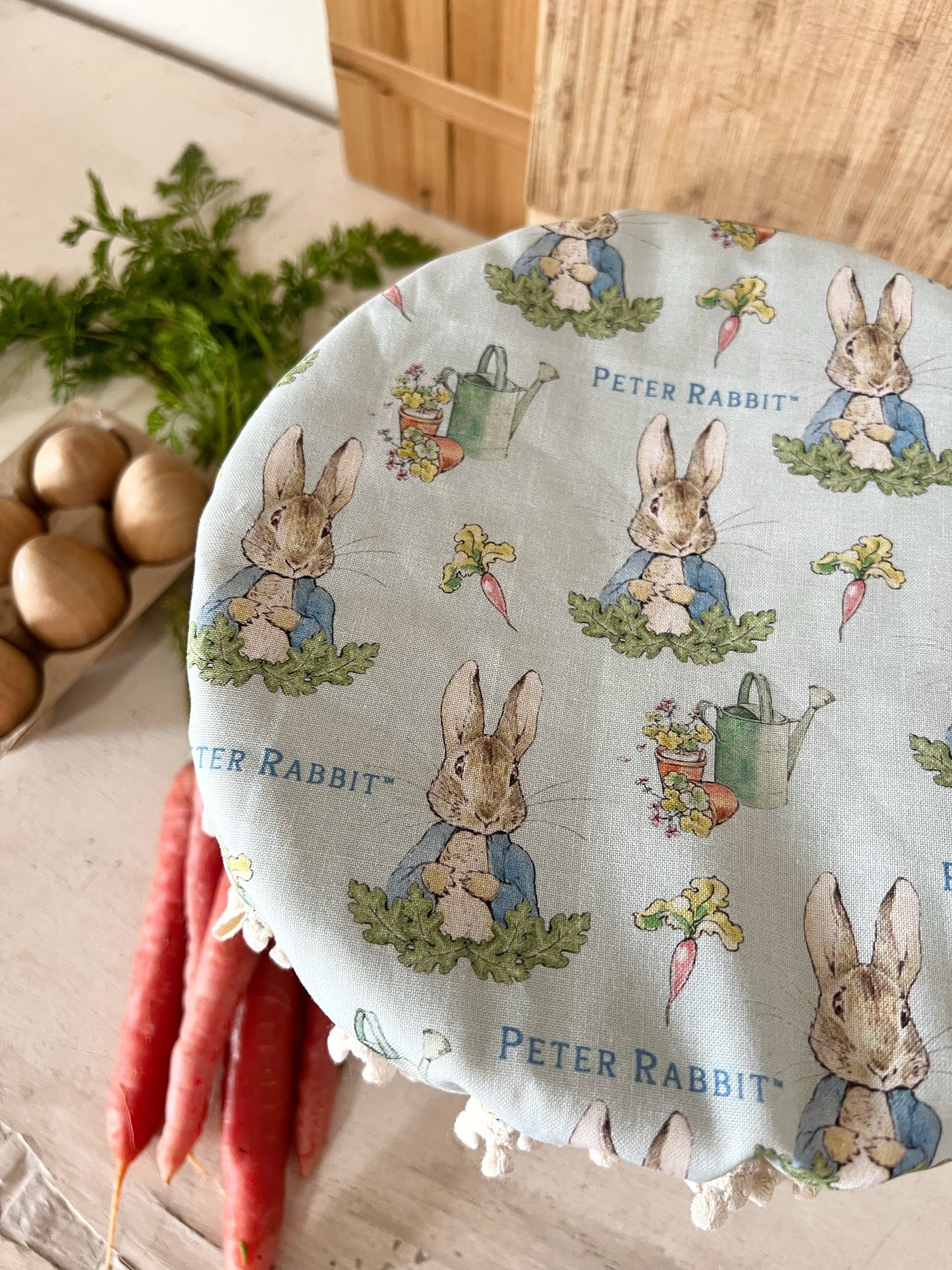 Peter Rabbit on blue Mixer Cover