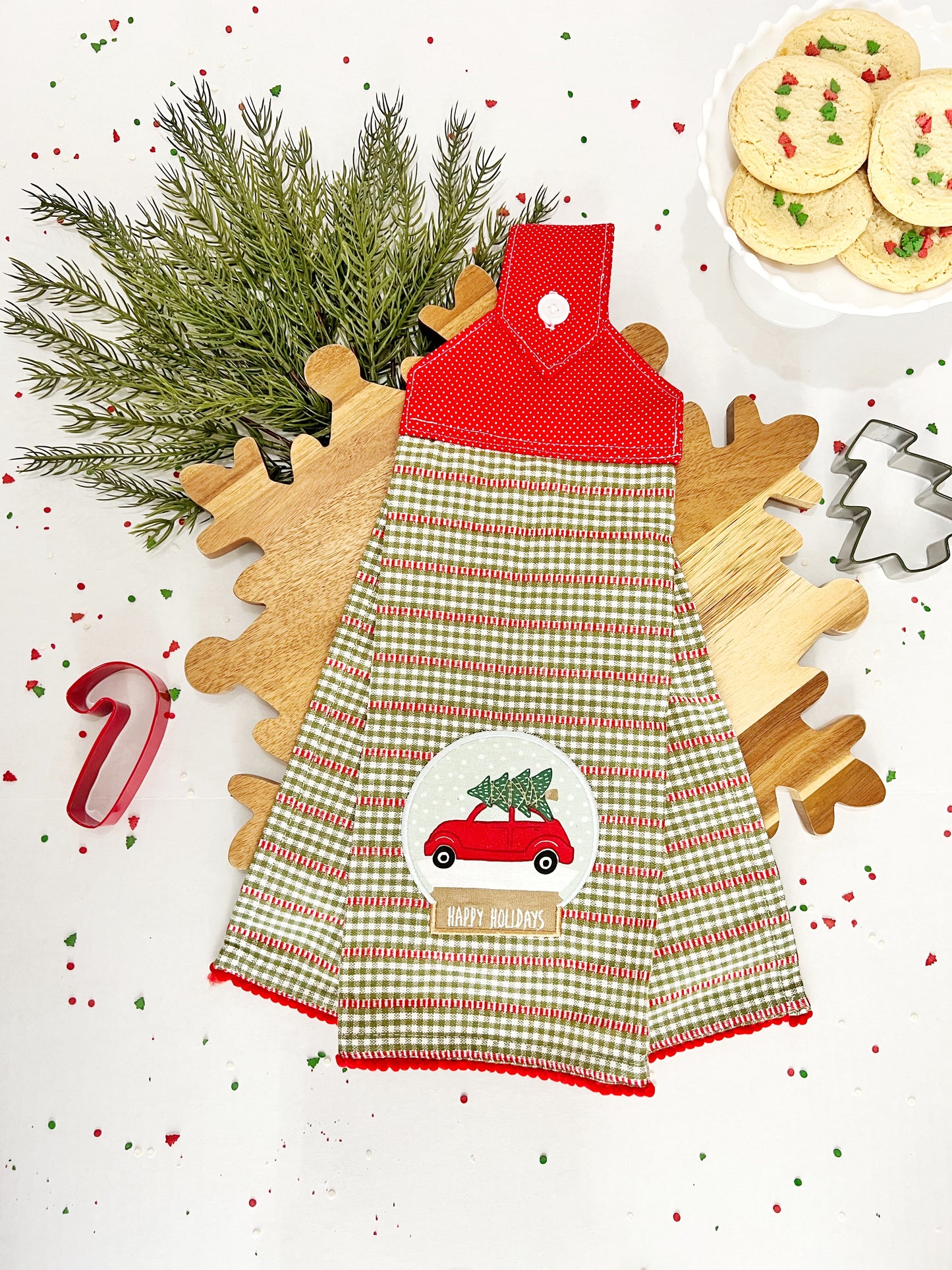 Christmas car snow globe Towel