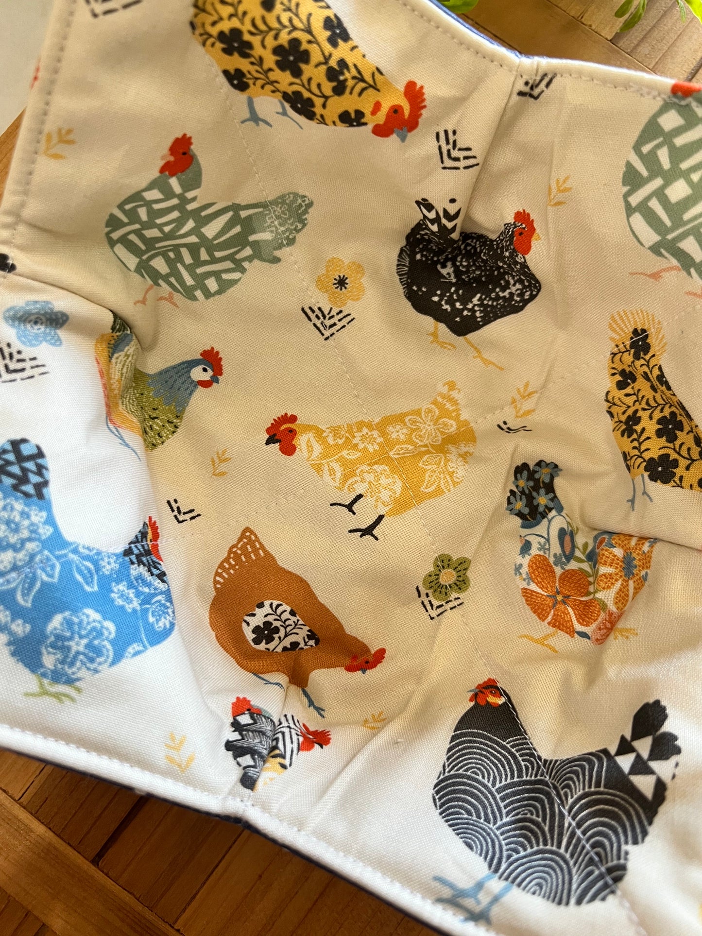 Floral Chickens Bowl Cozy