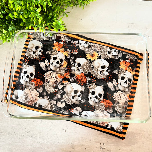 Skulls and Flowers Hot Pad