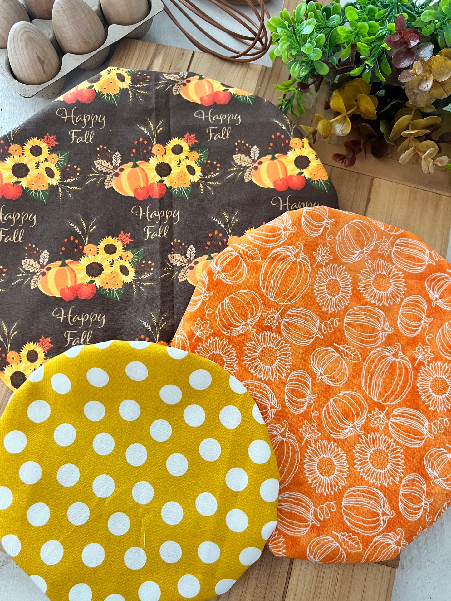 Happy Fall Bowl Cover Set