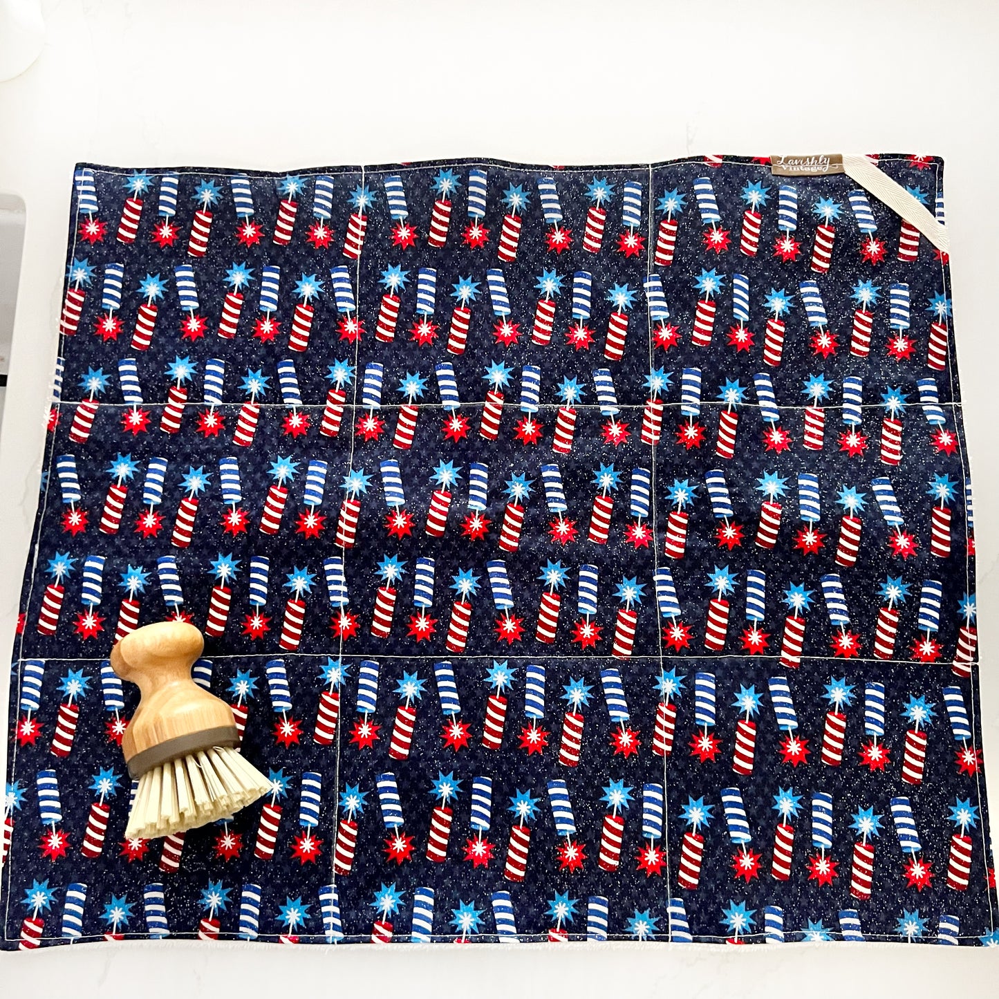 Patriotic Firecracker Drying Mat