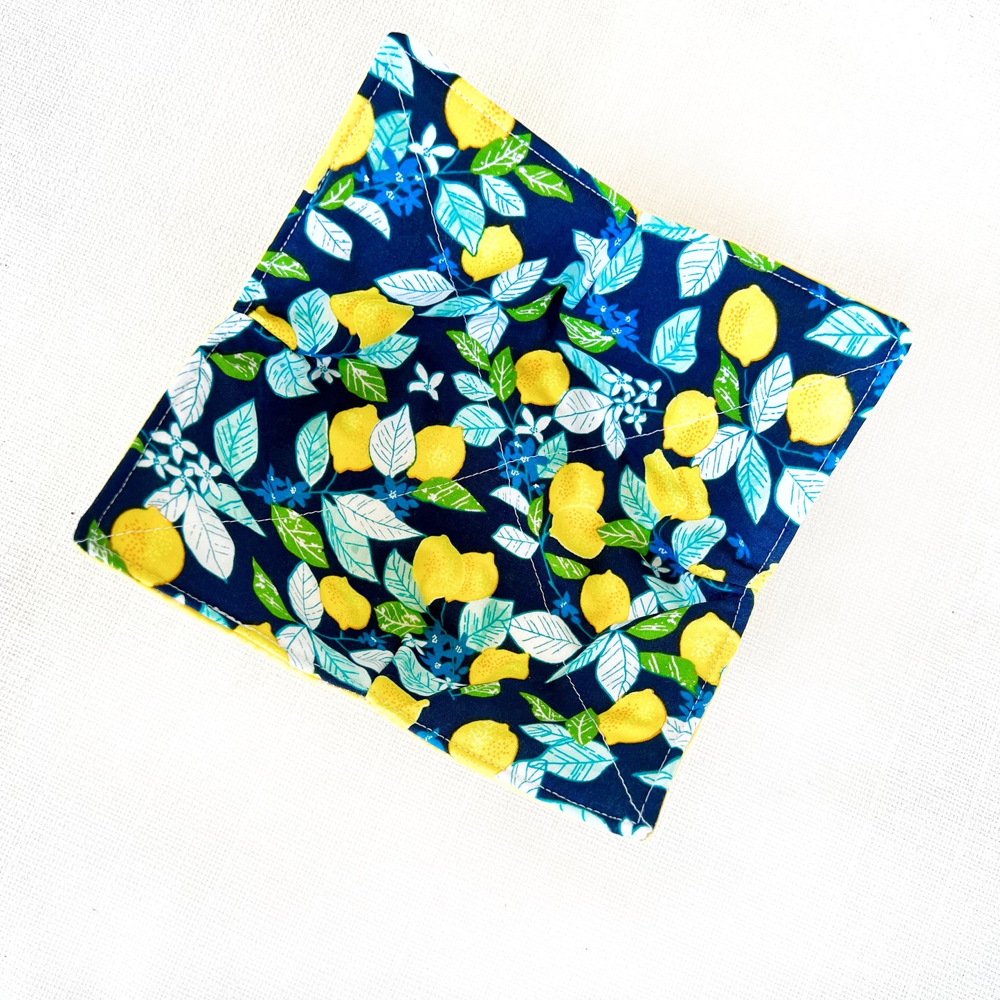 Lemons on Blue Bowl Cozy