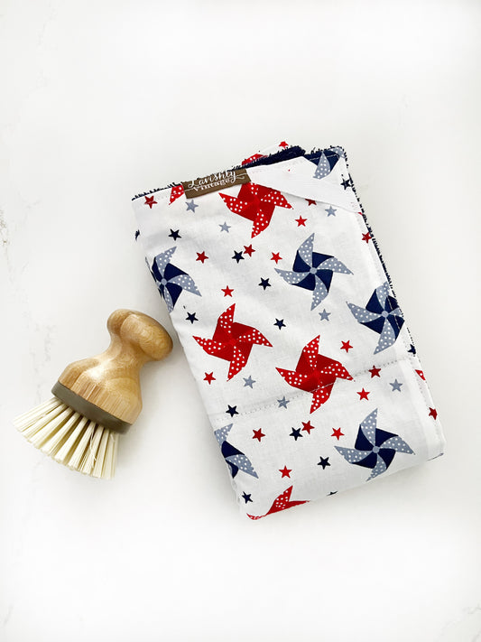 Patriotic Pinwheel Drying Mat