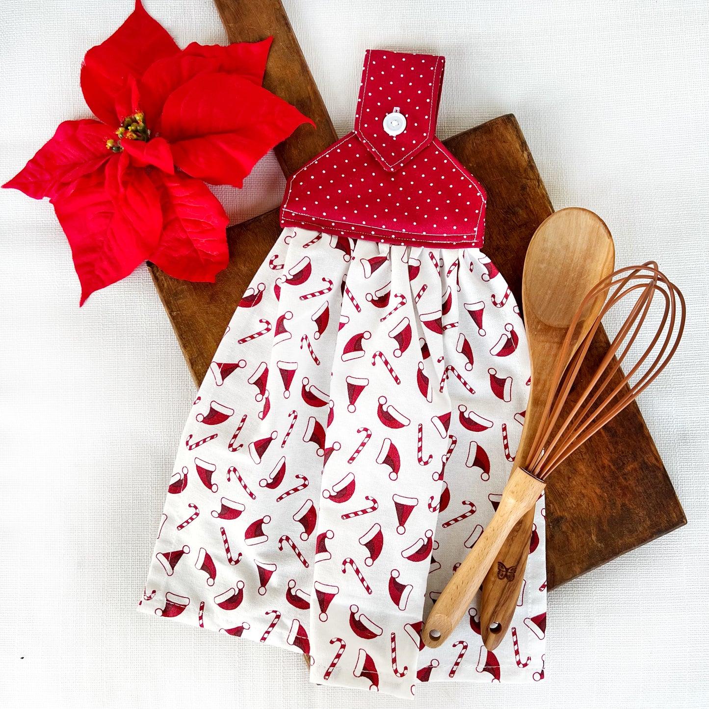 Santa hats and Candy Canes Towel