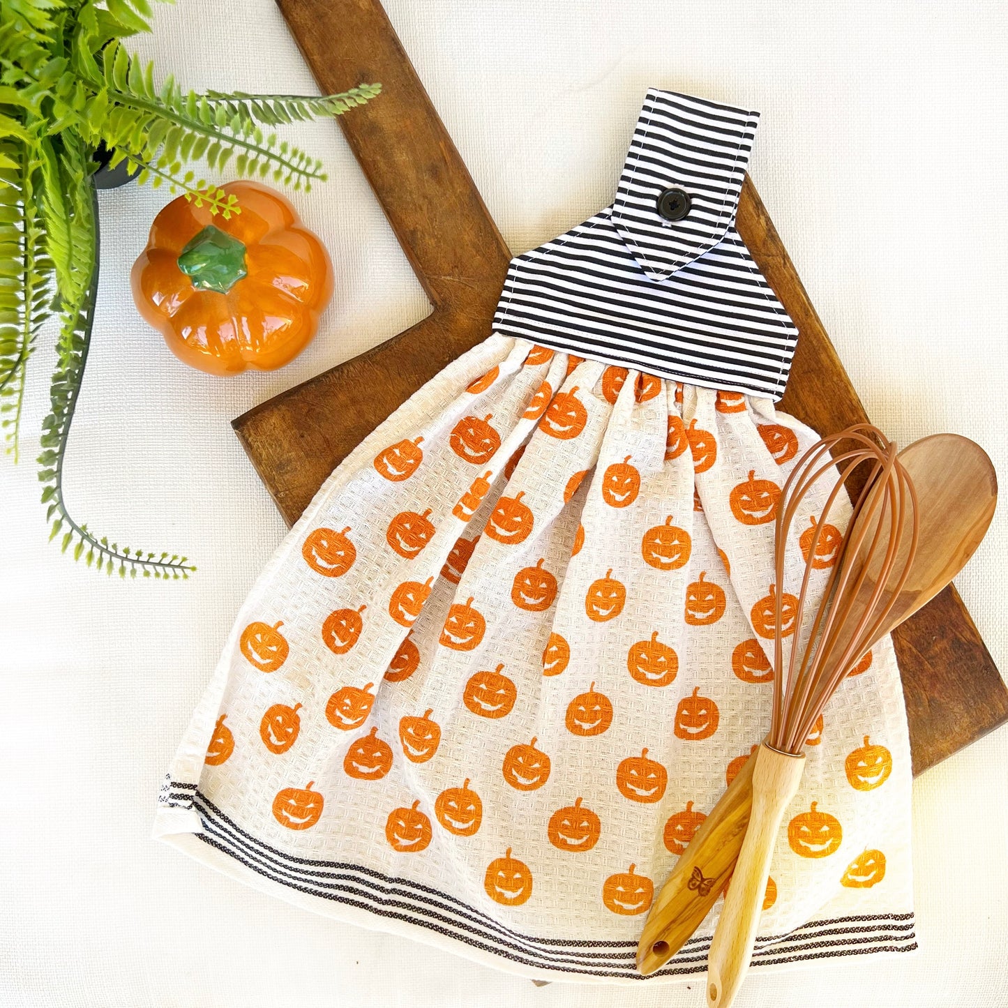 Pumpkins with black stripes