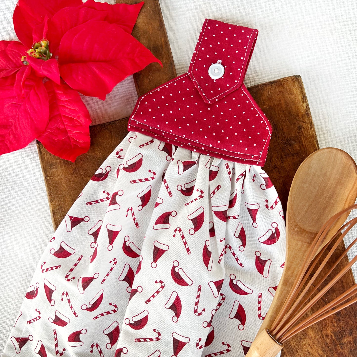 Santa hats and Candy Canes Towel